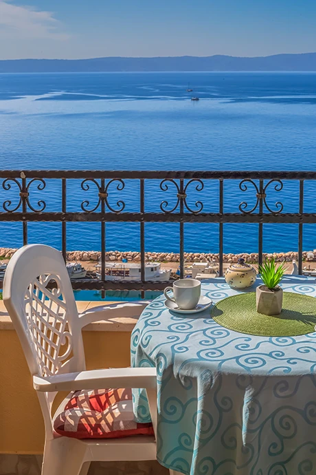 balcony with sea view - apartments Gudelj, Drašnice