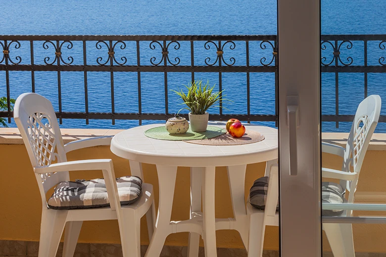 balcony with sea view
